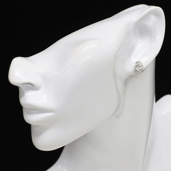 新品 Pt900/ Pt950 ペアシェイプカット ダイヤモンド ピアス 1.051ct G/H SI2 D0.22ct