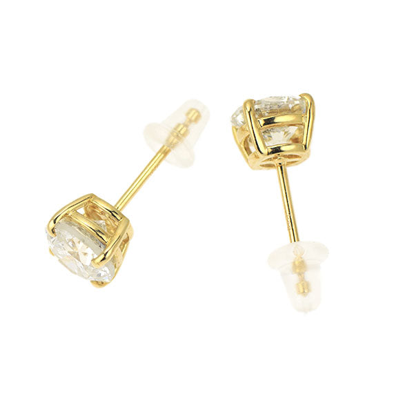 新品 K18YG ダイヤモンド ピアス 3.003ct K I1 G/Fair