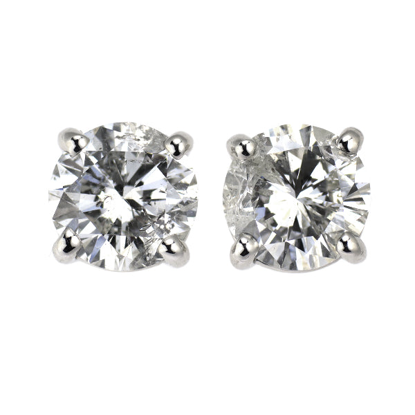 新品 Pt900 ダイヤモンド ピアス 3.119ct H/I I1 VG