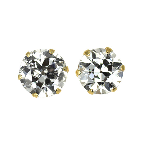新品 K18YG サーキュラーブリリアントカット ダイヤモンド ピアス 0.844ct H/I I1