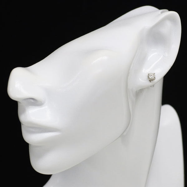 新品 Pt900 プリンセスカット ダイヤモンド ピアス 0.680ct H/I VS2