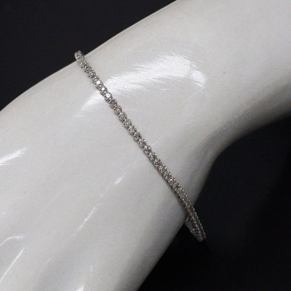 K18WG ダイヤモンド テニス ブレスレット 1.00ct
