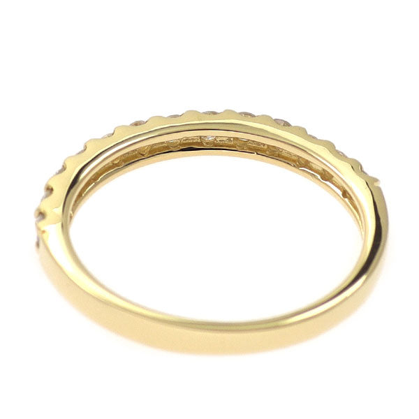 K18YG ダイヤモンド リング 0.43ct ハーフエタニティ