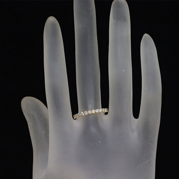 K18YG ダイヤモンド リング 0.43ct ハーフエタニティ