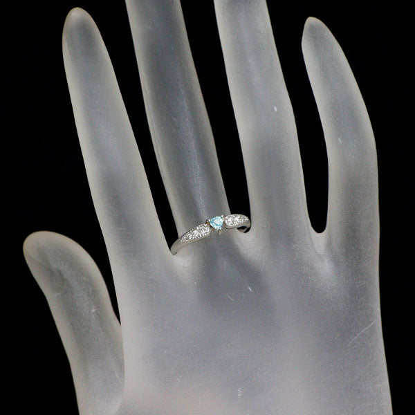 希少 Pt950 パライバ トルマリン ダイヤモンド リング 0.110ct D0.10ct