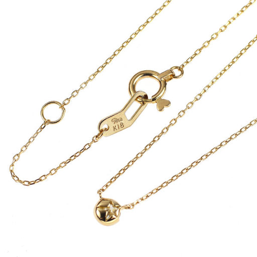 スタージュエリー K18YG ダイヤモンド ペンダントネックレス 0.04ct