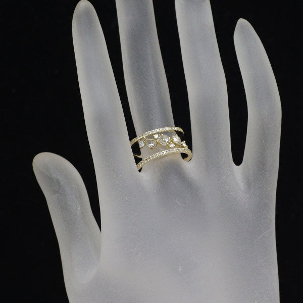 K18YG ローズカット/ラウンドブリリアント ダイヤモンド リング 0.70ct