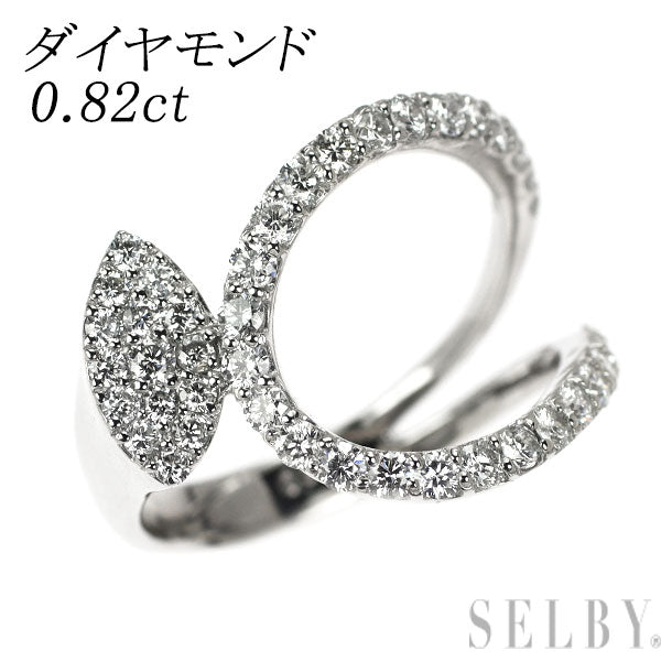 Pt900 ダイヤモンド リング 0.82ct パヴェ
