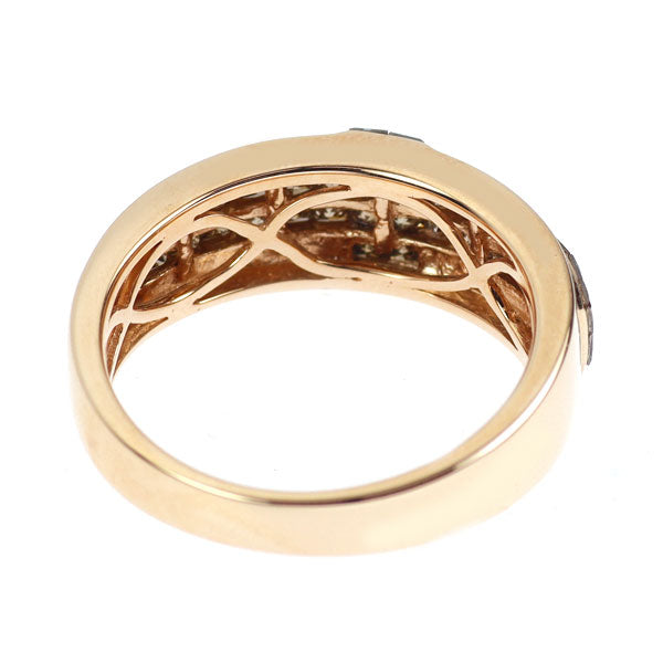 K18PG プリンセスカット ダイヤモンド リング 1.05ct ミステリーセッティング