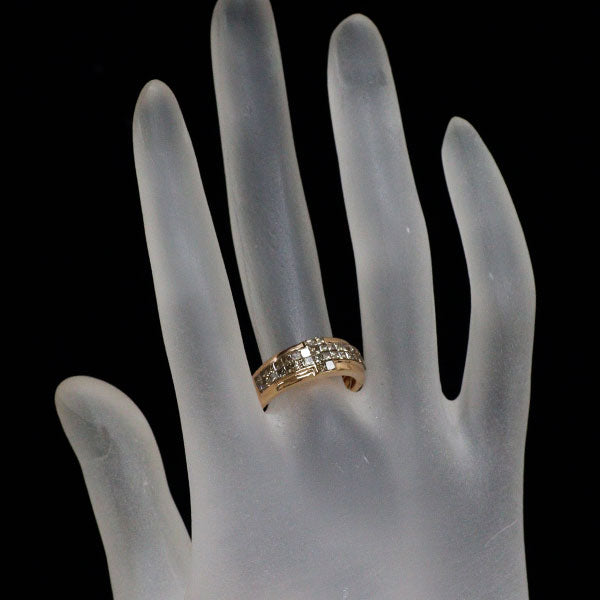 K18PG プリンセスカット ダイヤモンド リング 1.05ct ミステリーセッティング