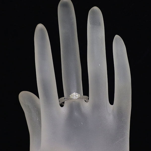 清田智誠/CISEY Pt900 マーキスカット ダイヤモンド リング 0.502ct D0.30ct