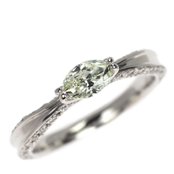 清田智誠/CISEY Pt900 マーキスカット ダイヤモンド リング 0.502ct D0.30ct