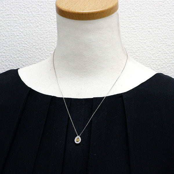 Pt950/ Pt850 ダイヤモンド ペンダントネックレス 0.216ct FVY SI2 D0.24ct
