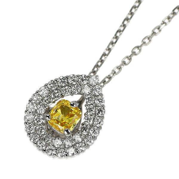 Pt950/ Pt850 ダイヤモンド ペンダントネックレス 0.216ct FVY SI2 D0.24ct