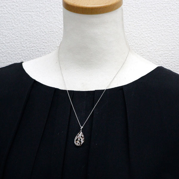 K18WG/ K18PG ダイヤモンド ペンダントネックレス 0.10ct D0.15ct