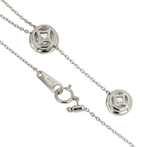 フォーエバーマーク Pt900/ Pt850 ダイヤモンド ペンダントネックレス 0.87ct D0.18ct Two D パヴェ