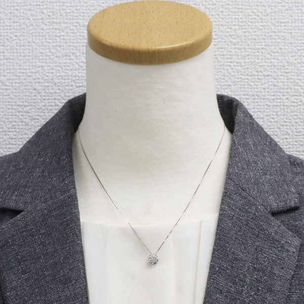 Pt900/850 ダイヤモンド ペンダントネックレス 0.30ct フラワー
