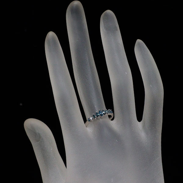 K18WG トリートブルー ダイヤモンド リング 0.35ct