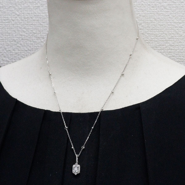 K18WG ダイヤモンド ペンダントネックレス 0.46ct