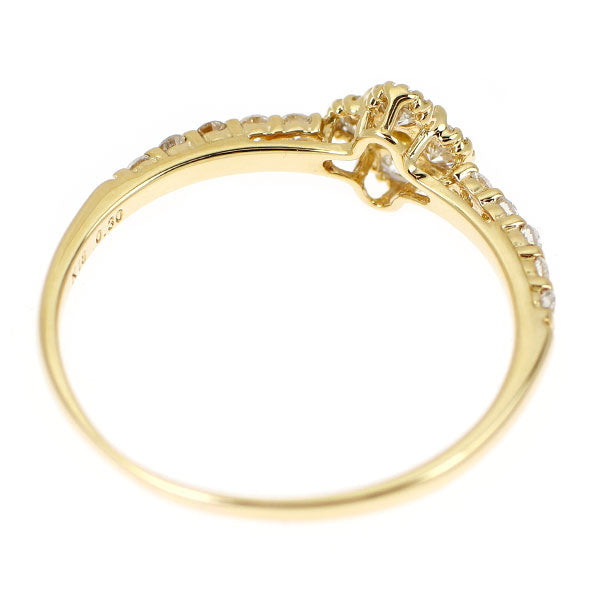 K18YG ダイヤモンド リング 0.30ct フラワー