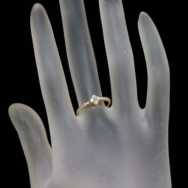 K18YG ダイヤモンド リング 0.30ct フラワー