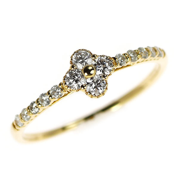 K18YG ダイヤモンド リング 0.30ct フラワー
