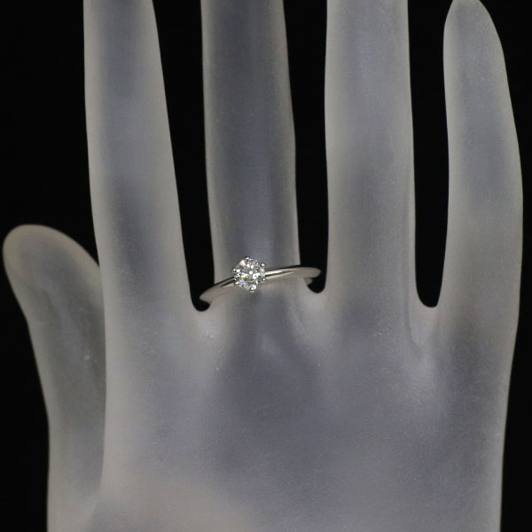 ティファニー Pt950 ダイヤモンド リング 0.38ct D VVS2 VG/VG ソリティア