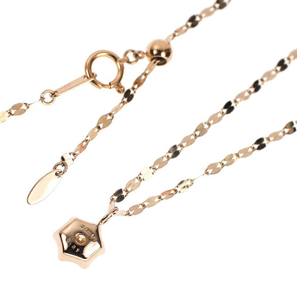 K18PG ダイヤモンド ペンダントネックレス 0.31ct ロング 71cm
