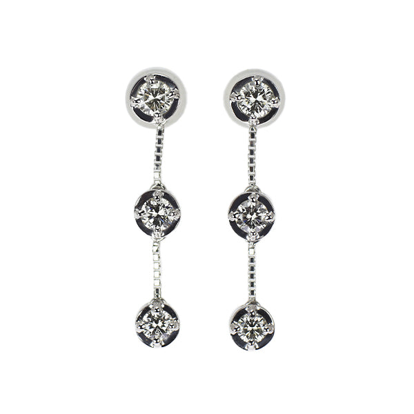 K18WG ダイヤモンド ピアス 0.60ct