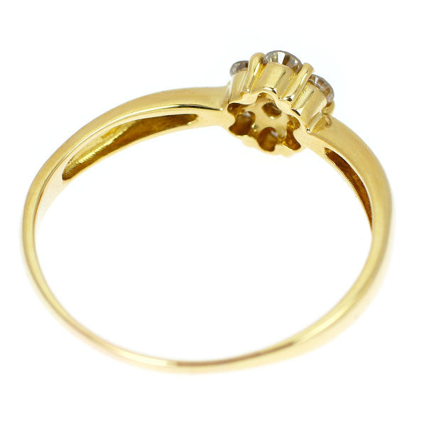 K18YG ダイヤモンド リング 0.31ct フラワー