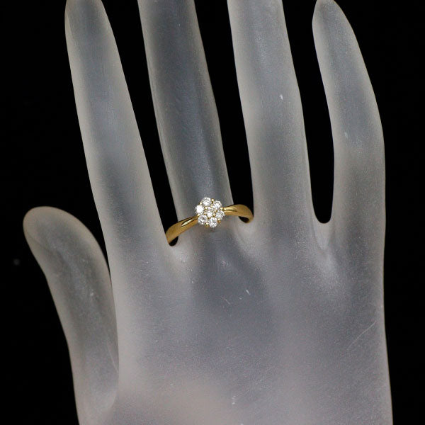K18YG ダイヤモンド リング 0.31ct フラワー