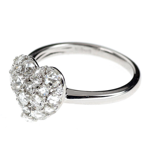 K18WG ダイヤモンド リング 0.70ct ハート — セルビーオンラインストア