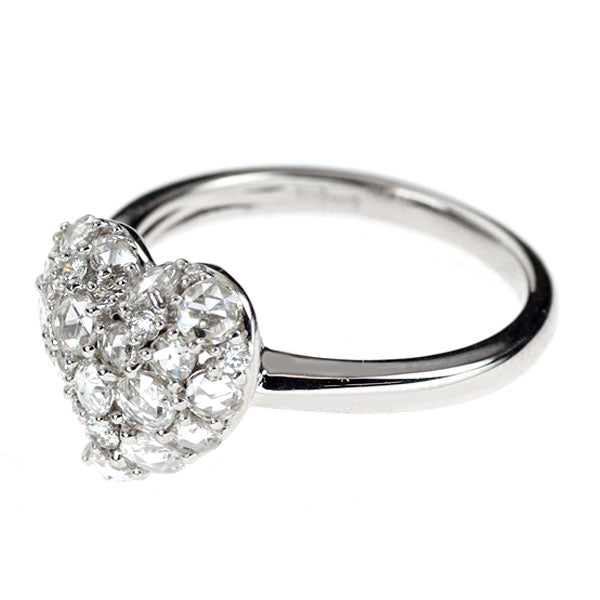 K18WG ダイヤモンド リング 0.70ct ハート