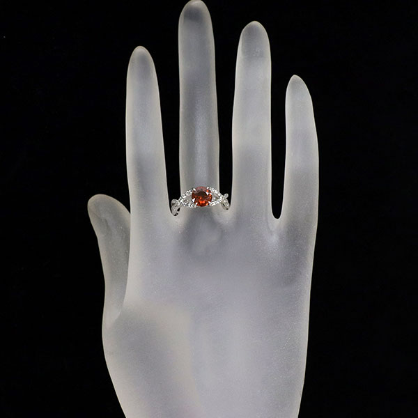 K18WG Sphalerite Diamond Ring 1.335ct D0.27ct