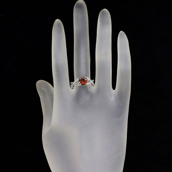 K18WG スファレライト ダイヤモンド リング 1.335ct D0.27ct