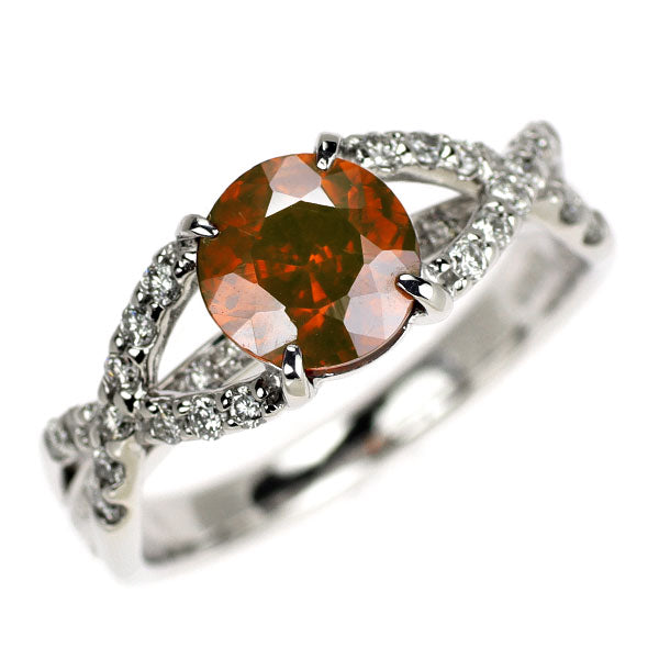 K18WG スファレライト ダイヤモンド リング 1.335ct D0.27ct