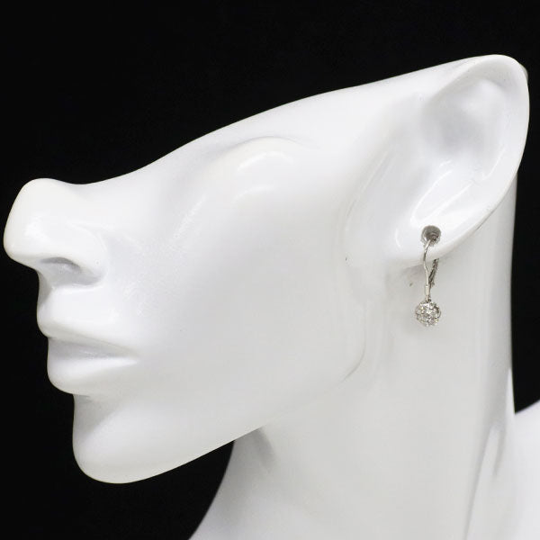 K18WG/ K14WG ダイヤモンド ピアス 0.54ct ジャーマンフック
