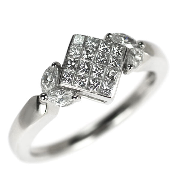 Pt950 ダイヤモンド リング 0.50ct ミステリーセッティング