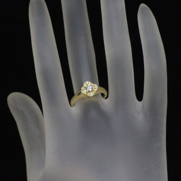 K18YG ダイヤモンド リング 0.301ct D0.09ct フラワー