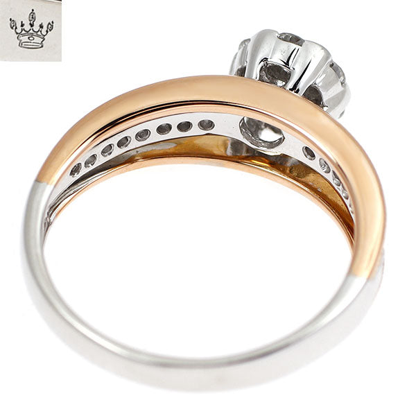 コロネット K18WG/PG ダイヤモンド リング 0.46ct