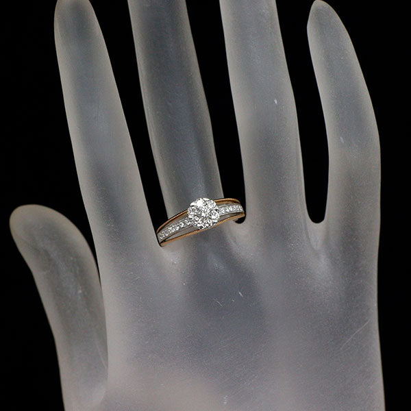 コロネット K18WG/PG ダイヤモンド リング 0.46ct