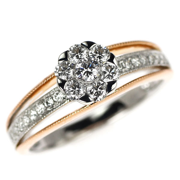 コロネット K18WG/PG ダイヤモンド リング 0.46ct