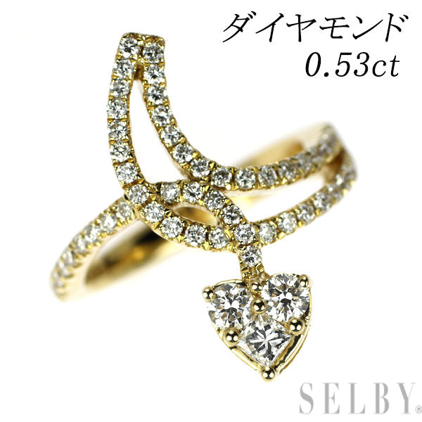 K18YG ダイヤモンド リング 0.53ct ピンキー