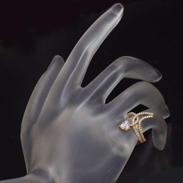 K18YG ダイヤモンド リング 0.53ct ピンキー
