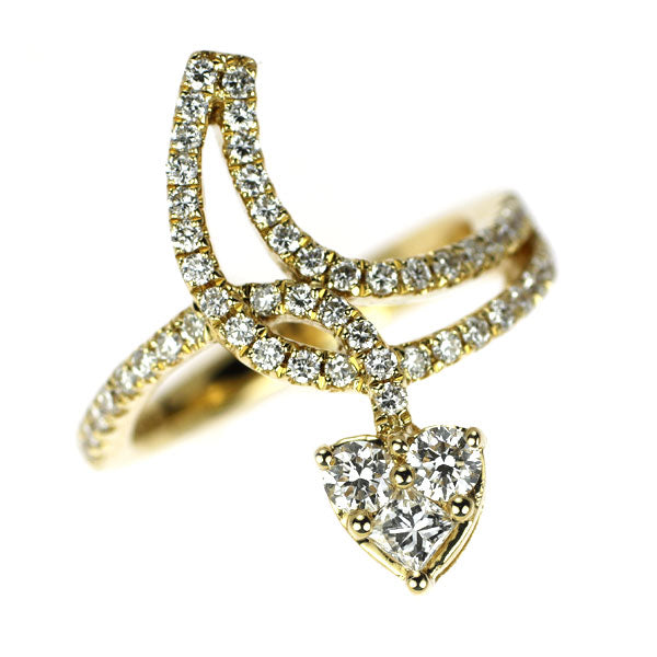 K18YG ダイヤモンド リング 0.53ct ピンキー