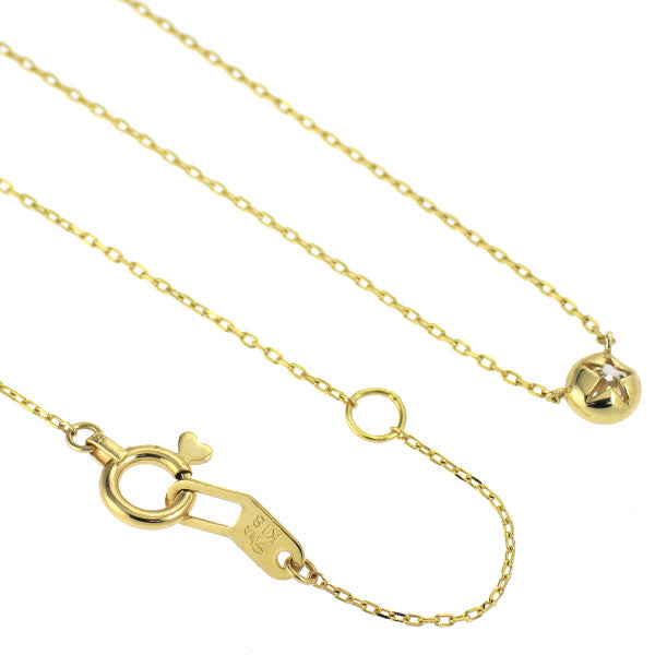 スタージュエリー K18YG ダイヤモンド ペンダントネックレス 0.06ct ムーンセッティング