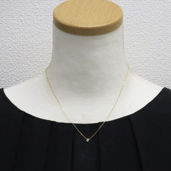 スタージュエリー K18YG ダイヤモンド ペンダントネックレス 0.06ct ムーンセッティング