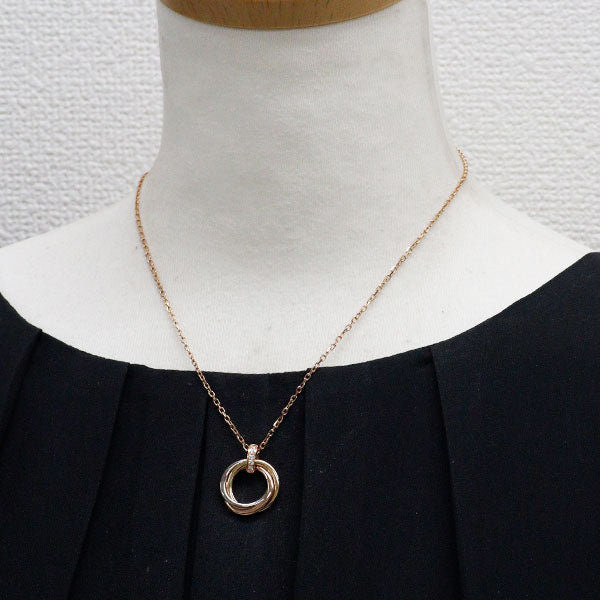 カルティエ K18YG/WG/PG ダイヤモンド ペンダントネックレス トリニティ 《セルビー銀座店》【中古】