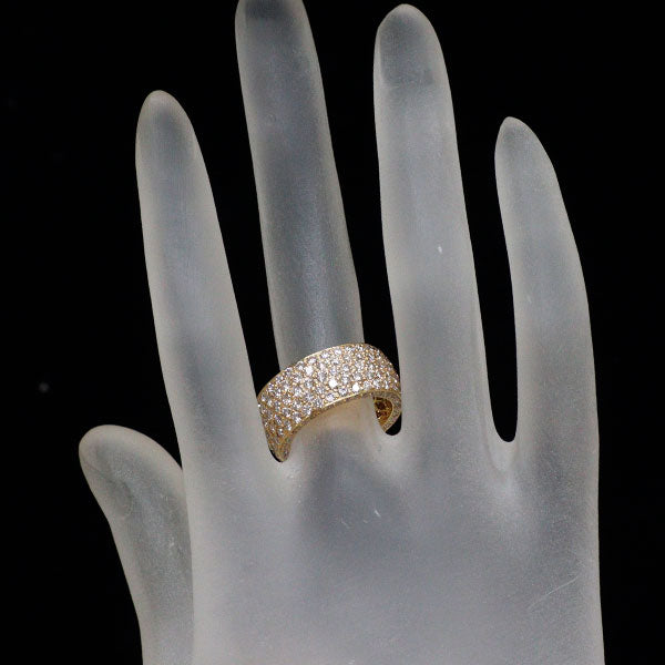 K18YG ダイヤモンド リング 4.06ct フルパヴェ