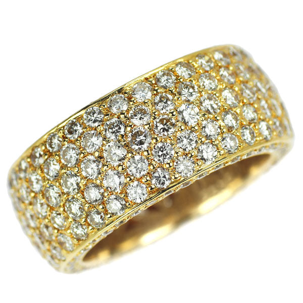 K18YG ダイヤモンド リング 4.06ct フルパヴェ